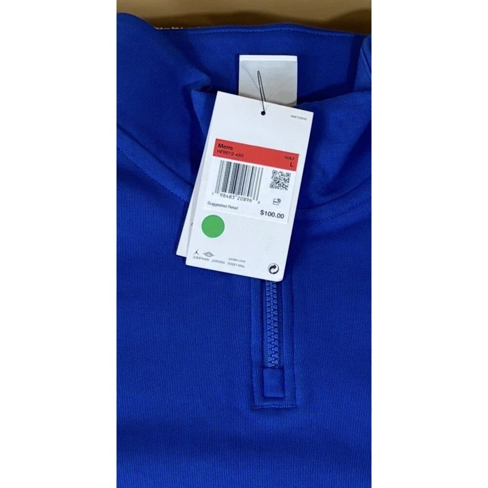 NWT Jordan Sport Dri Fit  1/4 Zip Golf Fleece Pullover Lightweight Size L   $100